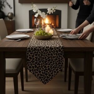 Table Runner Leopard Tapestry Animal Print Long